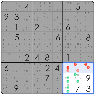 sudoku with candidate mode